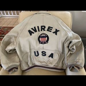 Vintage Men's Avirex Genuine Leather Varsity Jacket Size 3XL